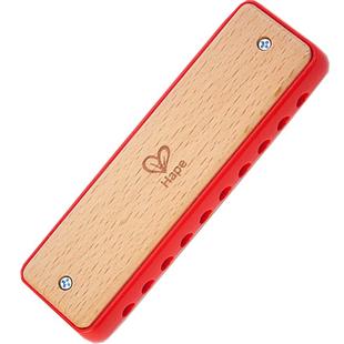 【自营】德国Hape儿童吹奏口琴幼儿音学宝宝红色口琴木质乐器玩具