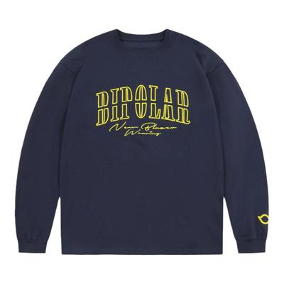 BIPOLAR断开字基础款长袖T恤