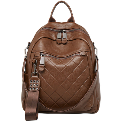 朱尔复古真皮双肩包2025新款时尚