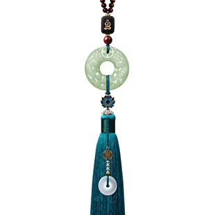 和田玉貔貅平安扣汽车挂件2026新款奔驰车内高级感车载后视镜吊坠