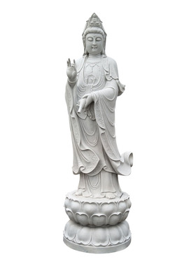 户外定制汉白玉石雕佛像