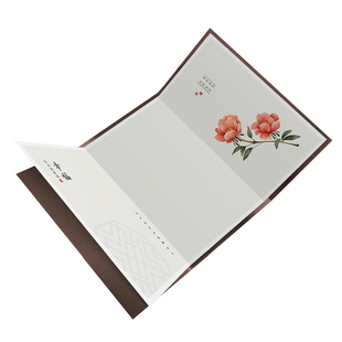 qj286花朵小卡片折卡贺卡超大请柬明信片红竹石北欧贺卡北欧卡片