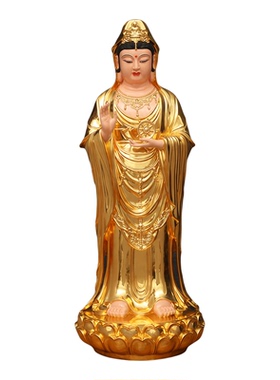 纯黄铜南海观音供奉佛像
