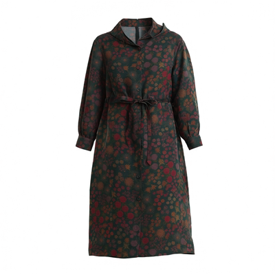 香薇姿长袖连帽中长款两面穿花色