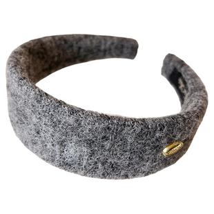 古里雅毛呢宽边高颅顶发箍女高级感洋气时尚发饰2025新款高端头饰