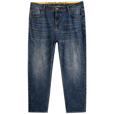 伟臣拉链长裤水洗秋冬加大牛仔裤