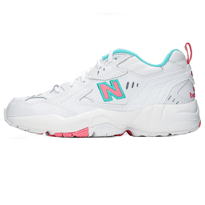 New Balance 608女鞋皮革nb复古运动休闲鞋厚底增高老爹鞋WX608WT