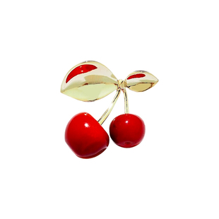 气质可爱樱桃胸针女款设计感小众毛衣别针高级感百搭新年衣服配饰