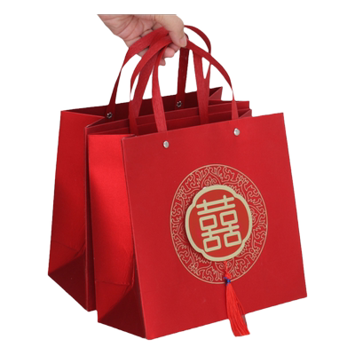 结婚手提袋喜字婚礼红色伴手礼袋