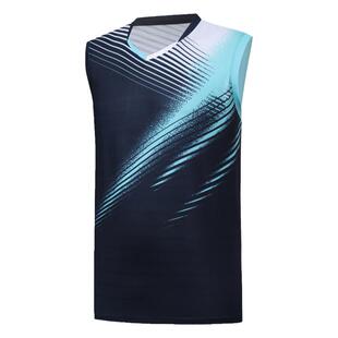 无袖羽毛球服男款运动速干衣坎肩套装乒乓球排球网球衣比赛训练服