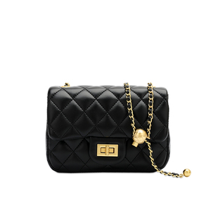 香港代购包包女2025新款潮小香风真皮方胖子菱格链条夏天斜挎小包