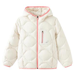 亚瑟士童装2025冬季新款儿童短款三防羽绒服女童宽松轻薄保暖外套