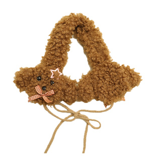 可爱毛绒蝴蝶结小狗耳罩女冬季绑带保暖护耳防寒耳暖骑行防风耳套