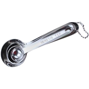 AMAGOUR 高品质316不锈钢量勺 称量咖啡奶粉计量勺 4只装