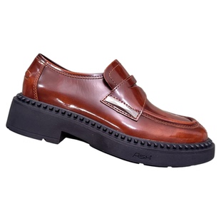 ASH女鞋圆头厚底真皮一脚蹬复古乐福鞋英伦风小皮鞋女AO333L12032