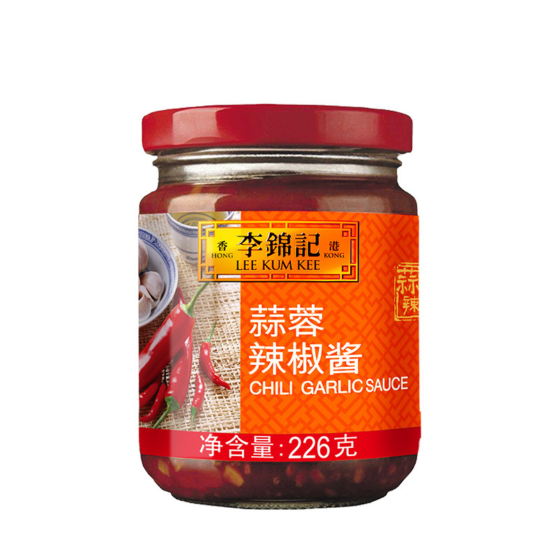 【百厨大战同款】李锦记蒜蓉辣椒酱226g火锅调料拌饭酱厨房调味料