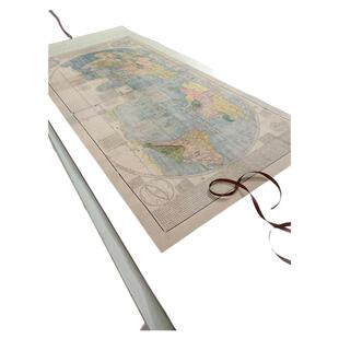 明 利玛窦 坤舆万国全图纸本67x143厘米微喷复制装饰古地图