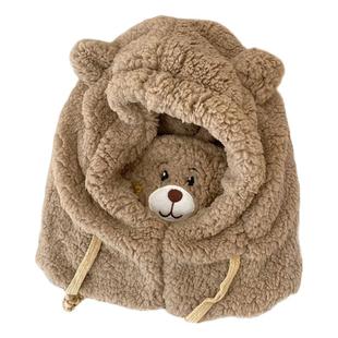 新款毛线帽子女秋冬季加绒加厚保暖堆堆冷帽大头围护耳百搭针织帽