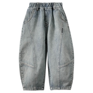 男童牛仔裤2026春装新款儿童春季长裤男孩直筒裤春秋款宽松休闲潮