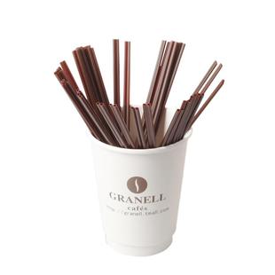 一次性咖啡吸管三孔 独立包装两孔咖啡搅拌棒热饮小吸管500/100只