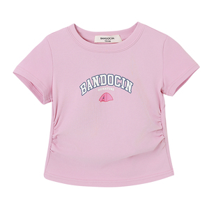 半度闲云感棉女童夏装短袖t恤洋气薄款25新款儿童夏季轻薄上衣潮T