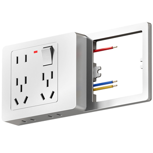 扩展插座原位替换拓展扩展式插座86型多孔插座墙上固定超薄转换器