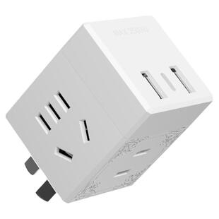 国际电工魔方插座转换器带开关电源扩展拓展多功能转换插头排插排