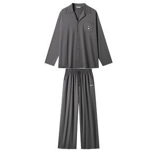 TeenieWeenie小熊睡衣男款A类莫代尔棉长袖长裤亲肤休闲家居服夏