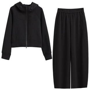 高级感巨好看的套装女2026早春新款超火运动休闲卫衣弯刀裤两件套
