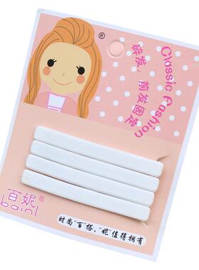 简约护士帽边白色一字夹固定发卡