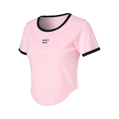xexymix杰克茜韩国进口女撞色logo刺绣短袖T网球休闲 XFK2TS1105