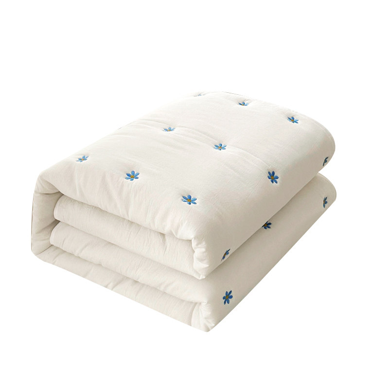 刺绣夹棉床垫三件套四季通用床垫保护垫学生宿舍床褥子家用软垫