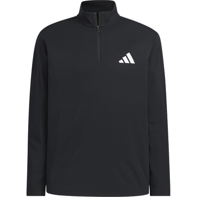 阿迪达斯男士半拉链长袖T恤