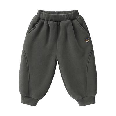 右欧男童女童加绒运动裤