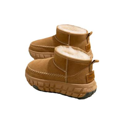 Snowelf低帮短筒加绒雪地靴保暖