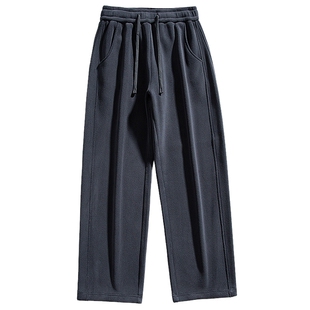 男士460g重磅奥粒绒保暖休闲裤男款冬季宽松长裤加绒卫裤2025新款