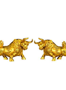 黄铜牛摆件十二生肖牛气冲天财牛