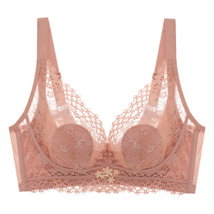 依曼丽内衣女夏季薄款大胸显小防下垂记忆钢圈超薄杯防凸点文胸