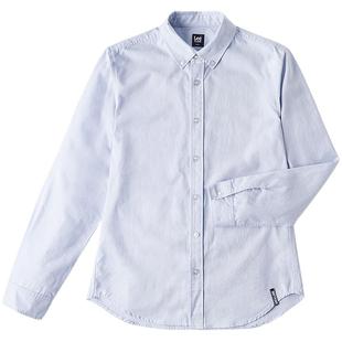 Lee标准版日常简约翻领小Logo男长袖衬衫休闲潮流LMT009028T12