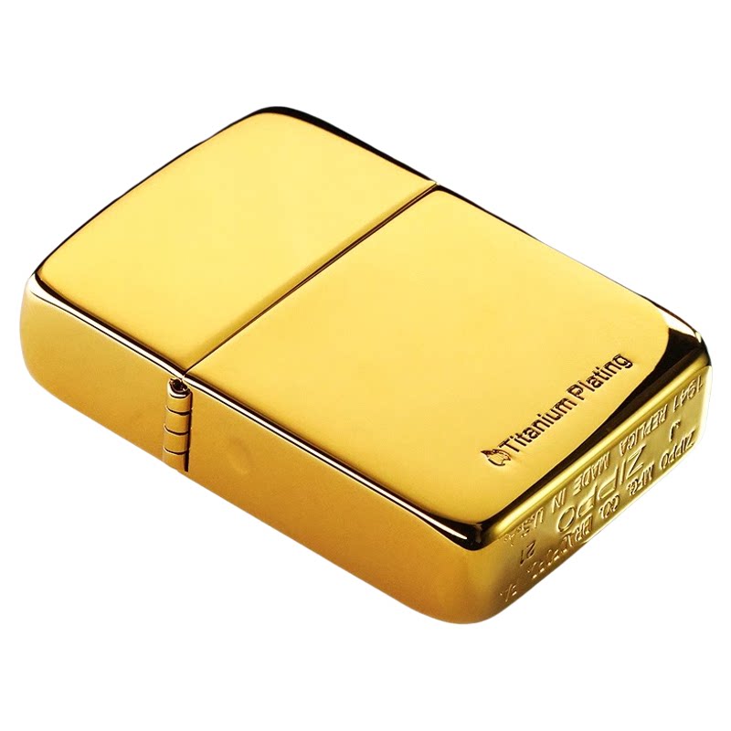 zippo打火机正品1941镀钛金雅痞镜面正版煤油防风创意送男士礼物