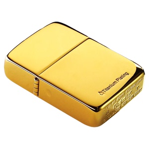 zippo打火机送礼镀钛金镜面