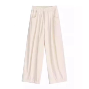 大码胖mm白色灯笼萝卜裤夏季裤子女显瘦休闲阔腿九分气球云朵裤