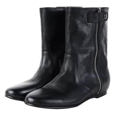 IORE理想矿石利落侧拉链平底短靴