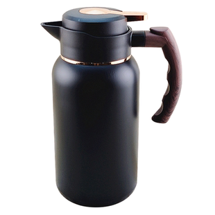 304不锈钢木纹手柄保温壶餐厅茶楼保温茶水壶饭店酒店大号带滤网