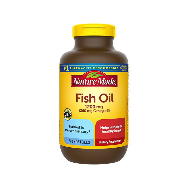 美国进口naturemade深海鱼油胶囊欧米伽3中老年成人天维美fishoil