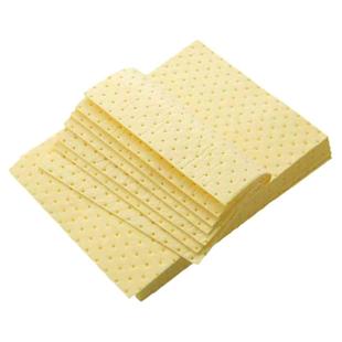 工业吸附棉吸液棉吸油棉片黄色实验室化工厂酸碱垫化学溶剂吸附卷