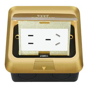 特瑞克斯地插座弧形阻尼全铜弹起地面插座五孔地插隐藏式地插座