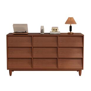 鹊松中古风斗柜卧室床尾抽屉柜客厅靠墙置物储物柜复古简约九斗柜