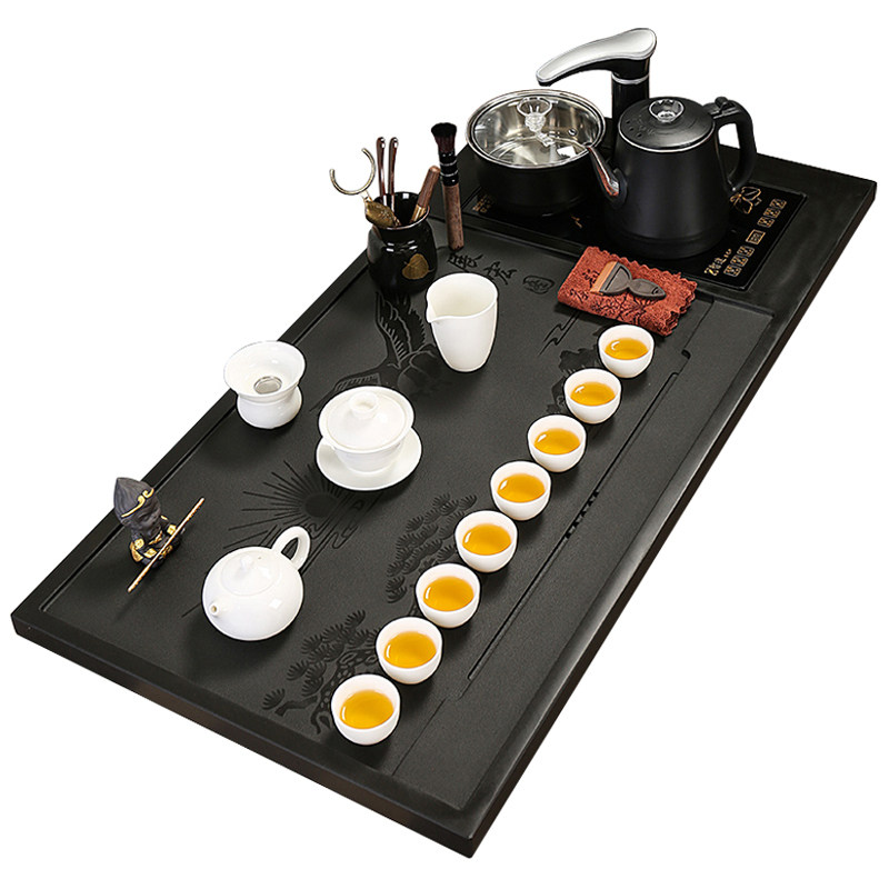 圣立乌金石茶盘功夫茶具套装简约