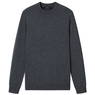 【100%羊毛】劲霸男装秋冬男士针织衫半高领商务打底羊毛衫